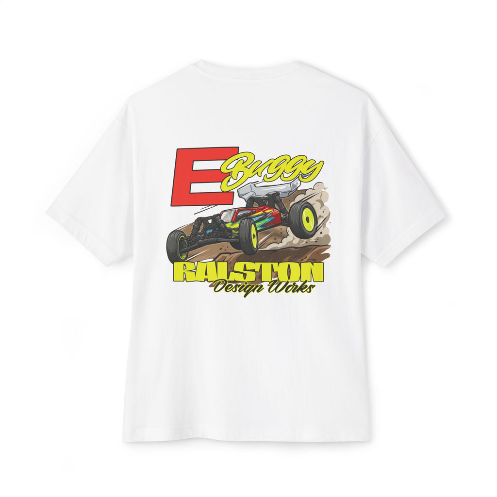 RC Racing Car Graphic Tee — "E Buggy" Oversized Boxy T‑Shirt