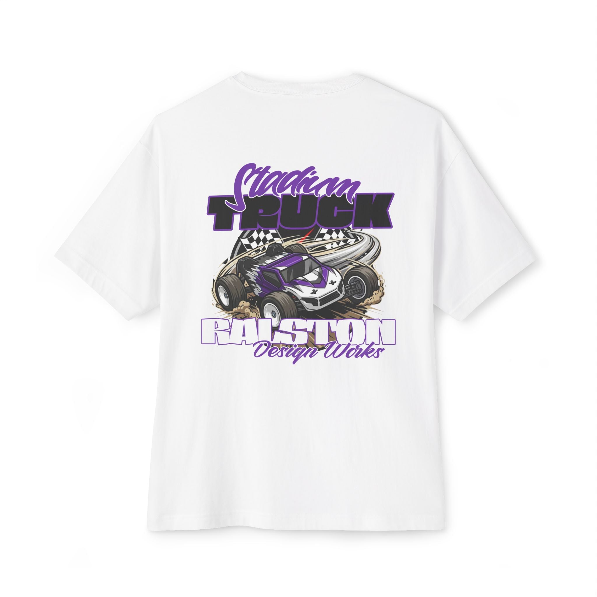 RC Racing Car Graphic Tee — "RC Stadium Truck" Oversized Boxy T‑Shirt