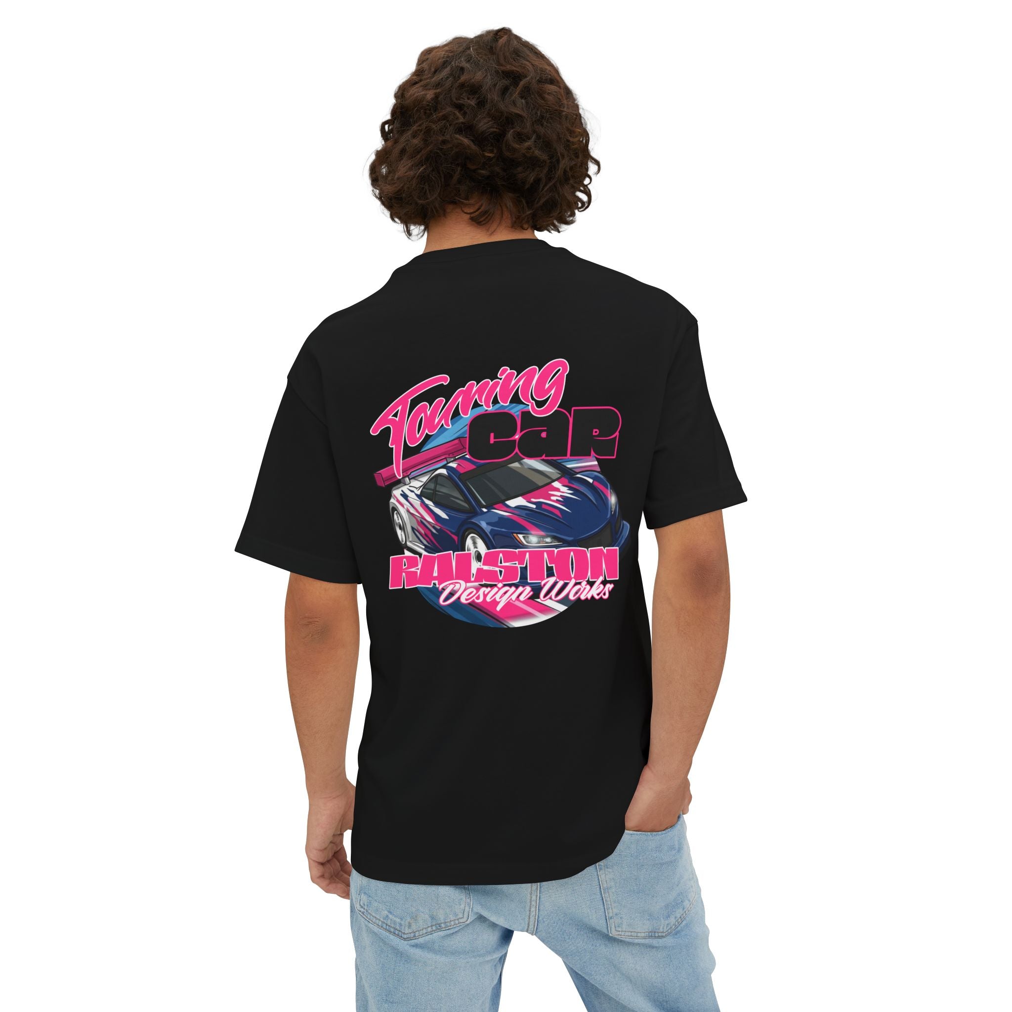 RC Racing Car Graphic Tee — "RC Touring Car" Oversized Boxy T‑Shirt
