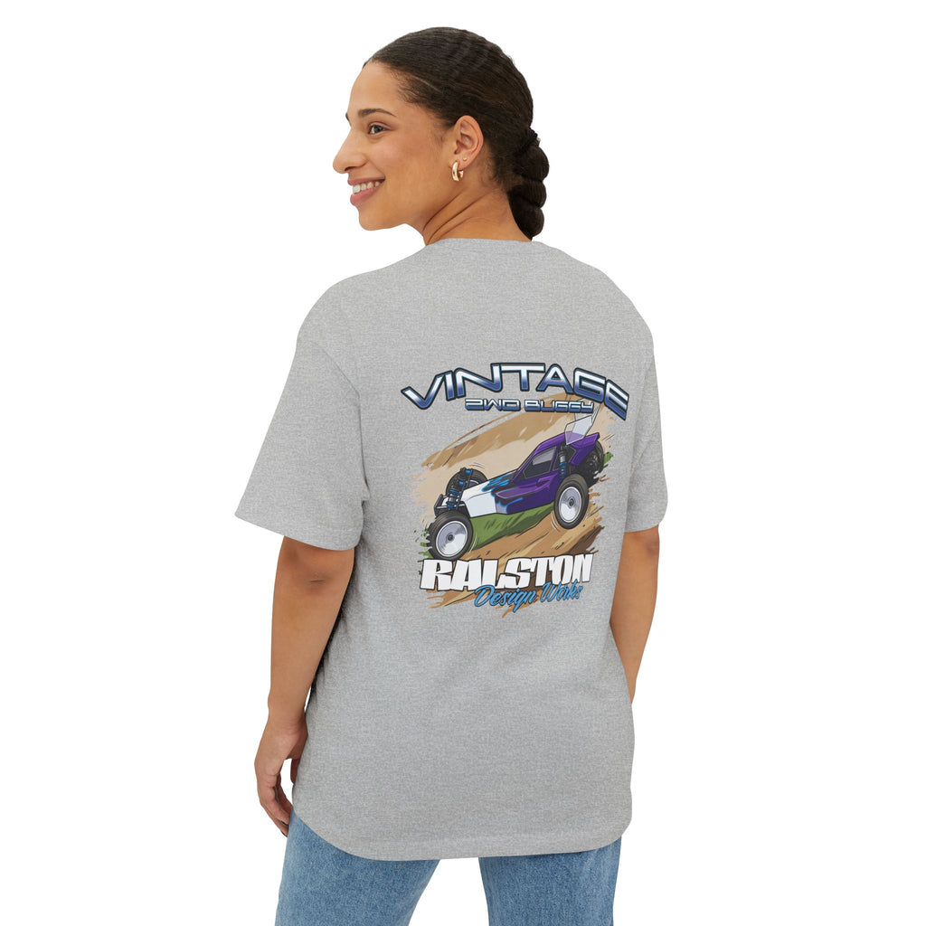 RC Racing Car Graphic Tee — "Vintage 2WD Buggy" Oversized Boxy T‑Shirt