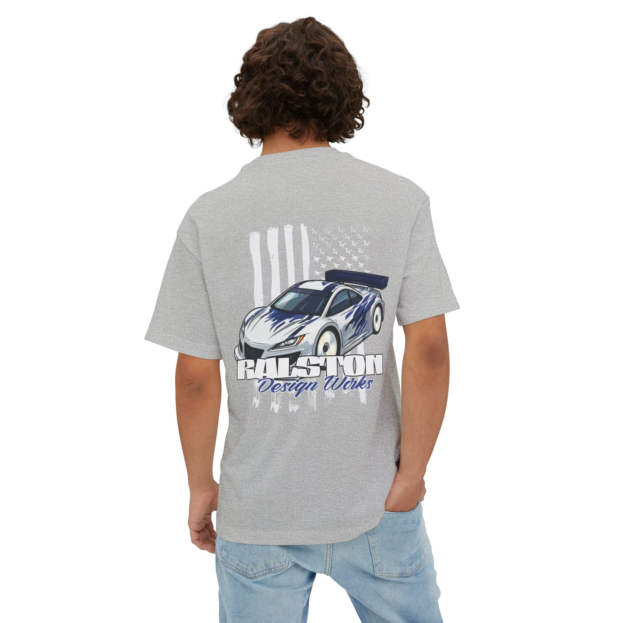 RC Racing Car Graphic Tee — "RC Patriot" Oversized Boxy T‑Shirt