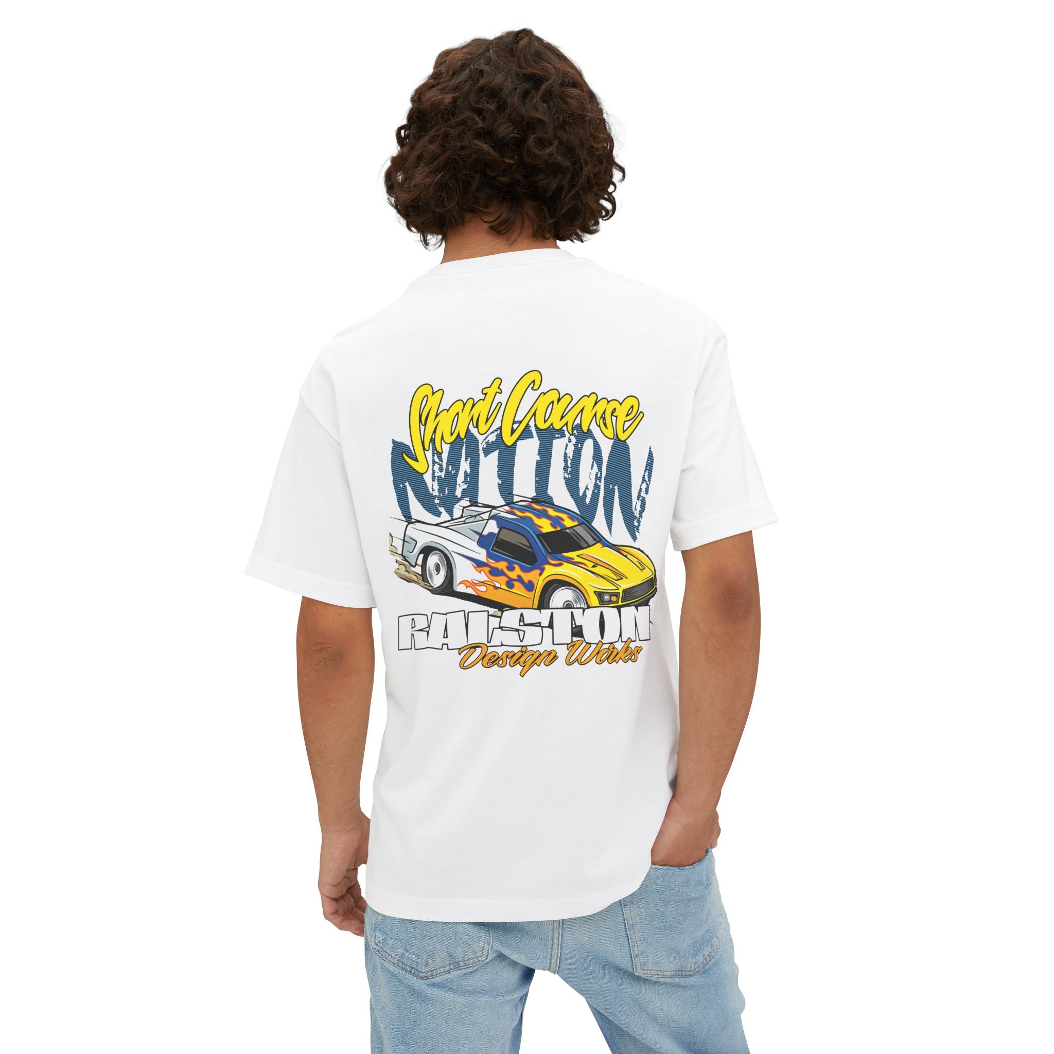 RC Racing Car Graphic Tee — "RC Short Course Nation" Oversized Boxy T‑Shirt