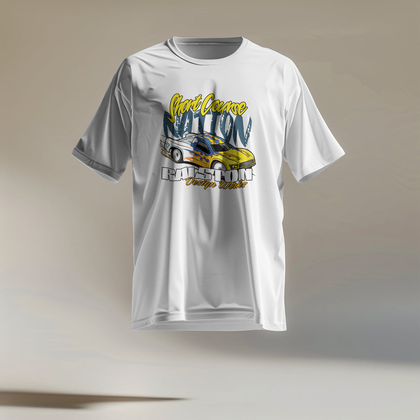 RC Racing Car Graphic Tee — "Short Course Nation" Oversized Boxy T‑Shirt