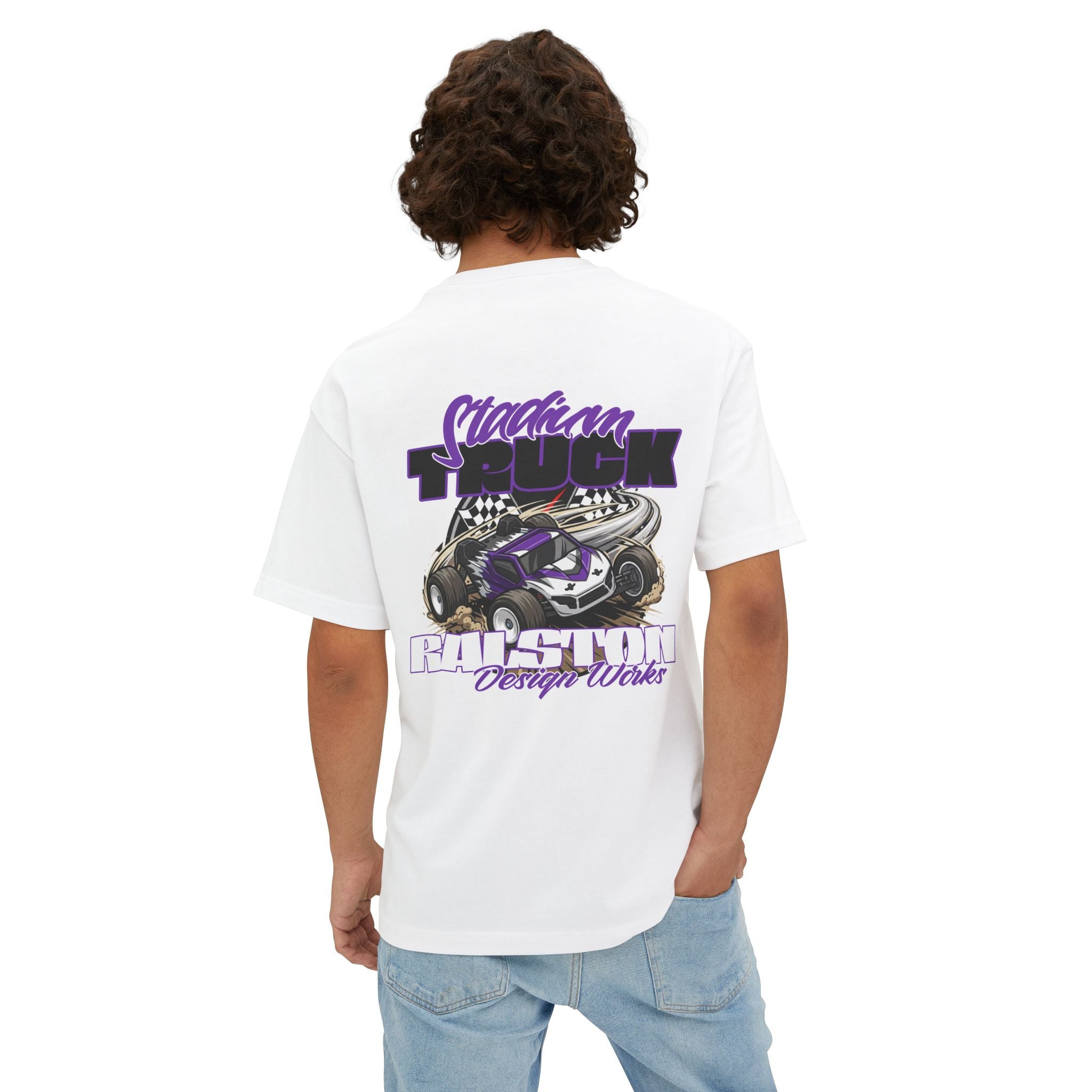 RC Racing Car Graphic Tee — "RC Stadium Truck" Oversized Boxy T‑Shirt