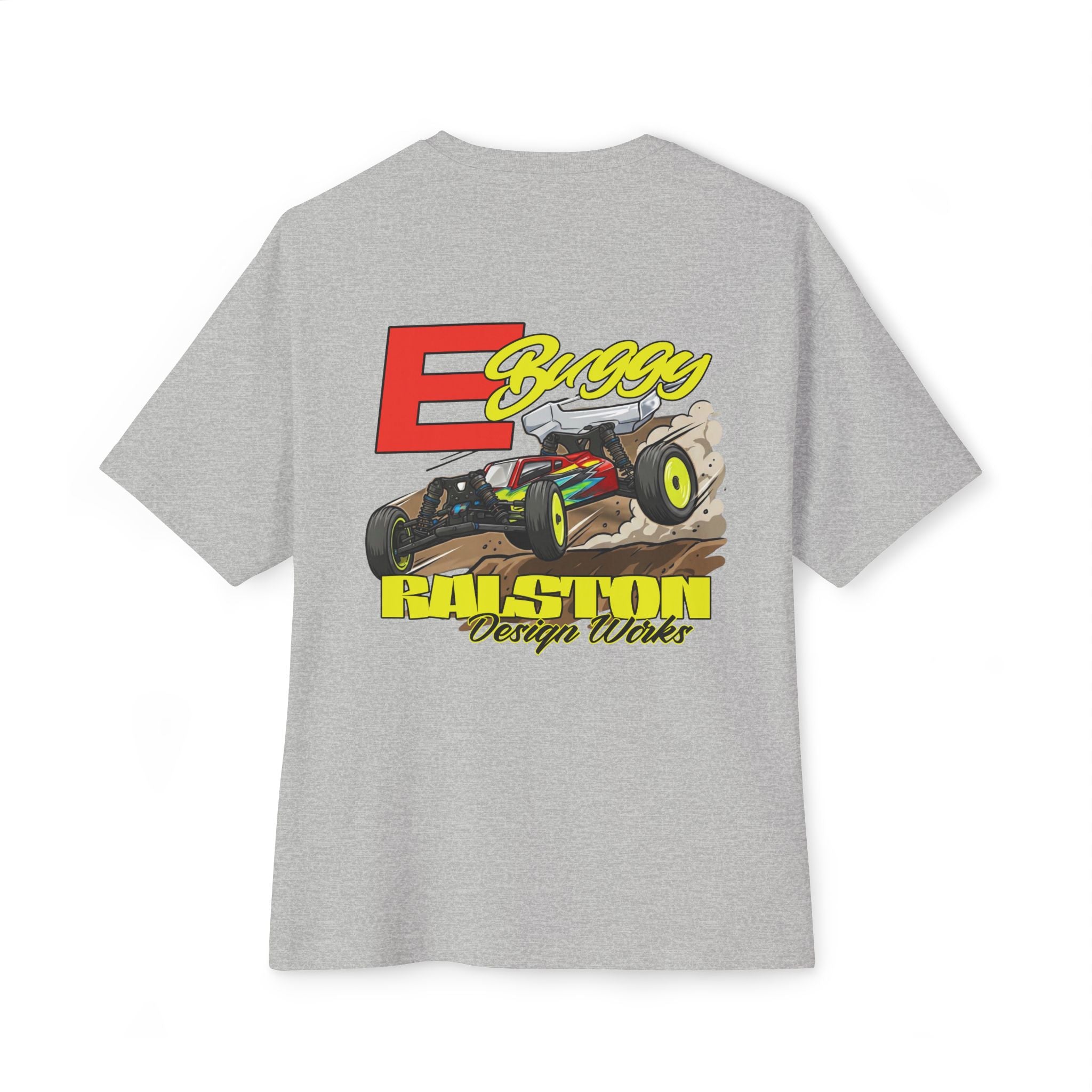RC Racing Car Graphic Tee — "E Buggy" Oversized Boxy T‑Shirt