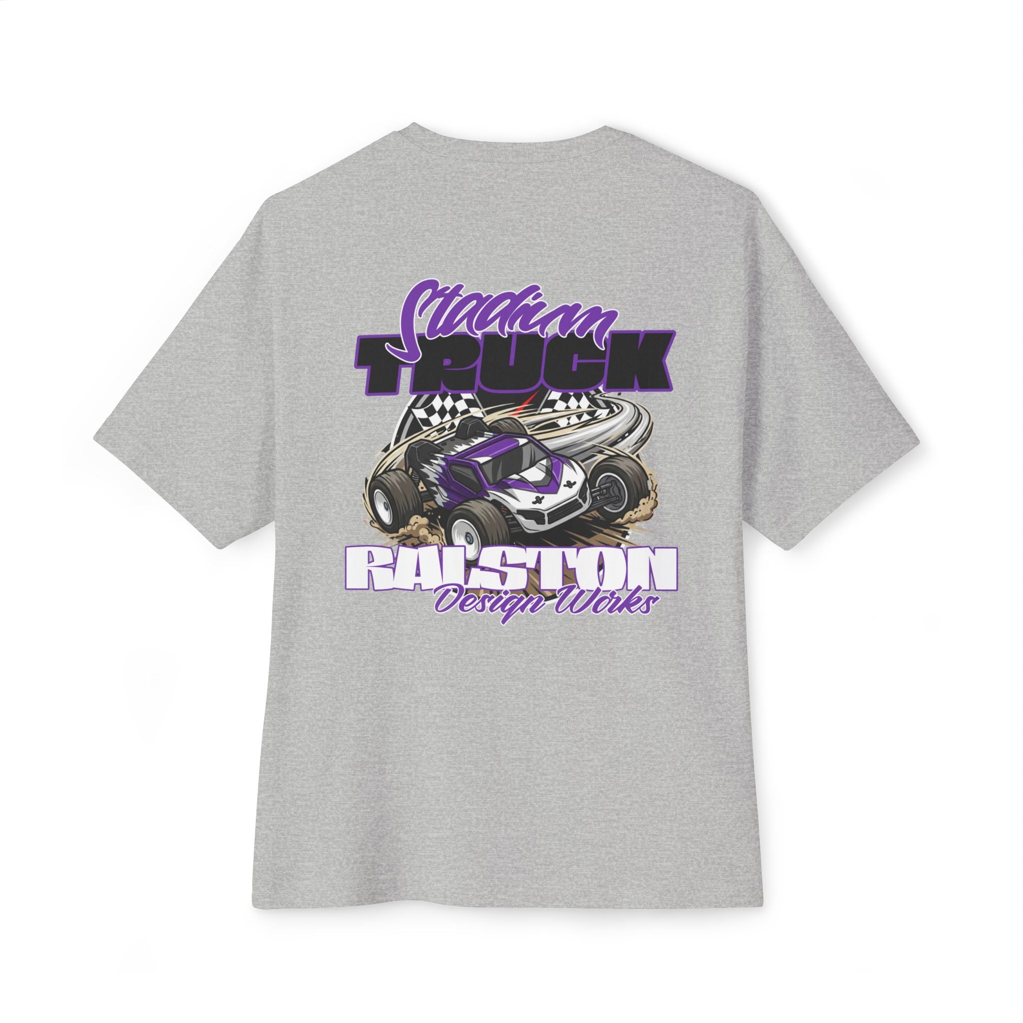 RC Racing Car Graphic Tee — "RC Stadium Truck" Oversized Boxy T‑Shirt
