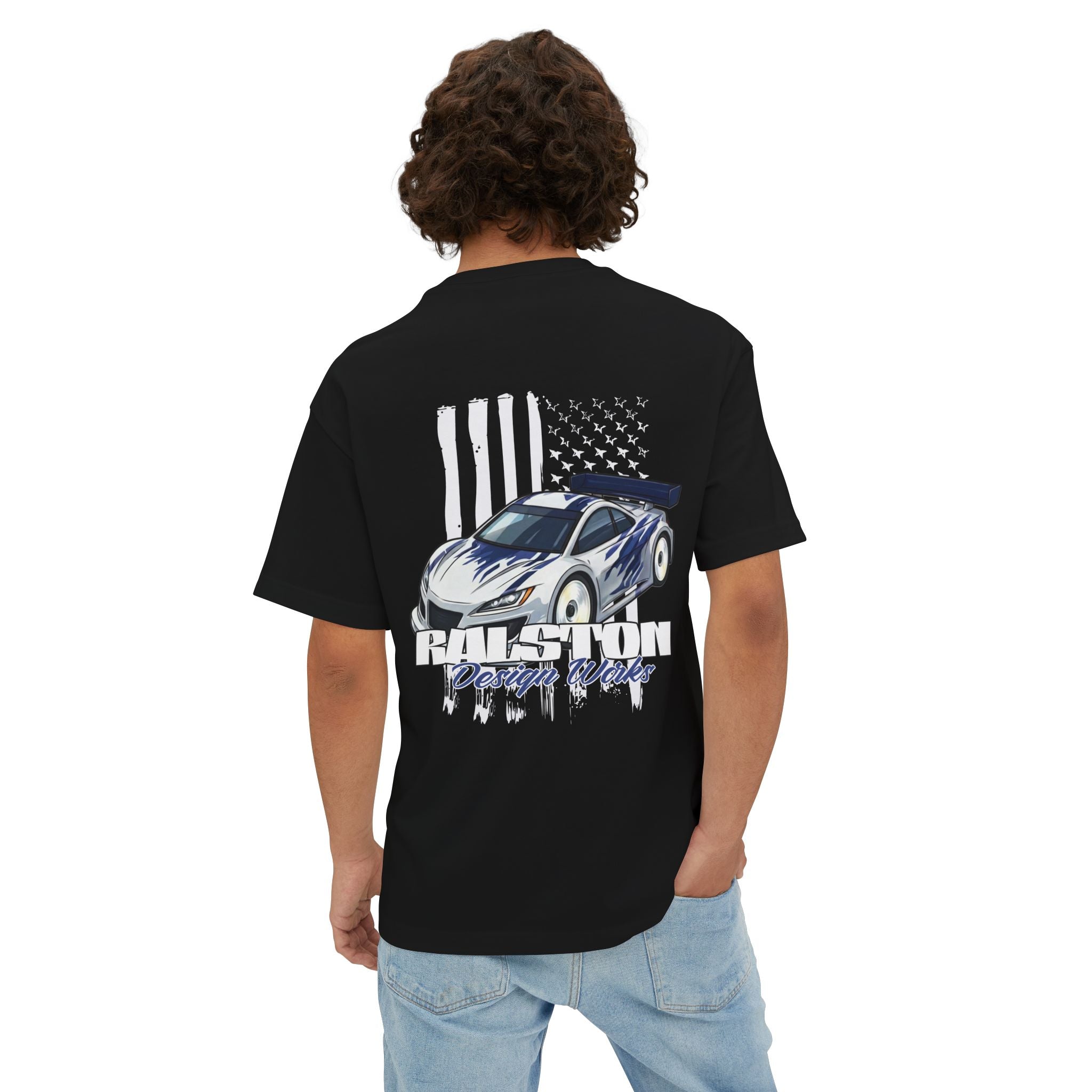 RC Racing Car Graphic Tee — "RC Patriot" Oversized Boxy T‑Shirt