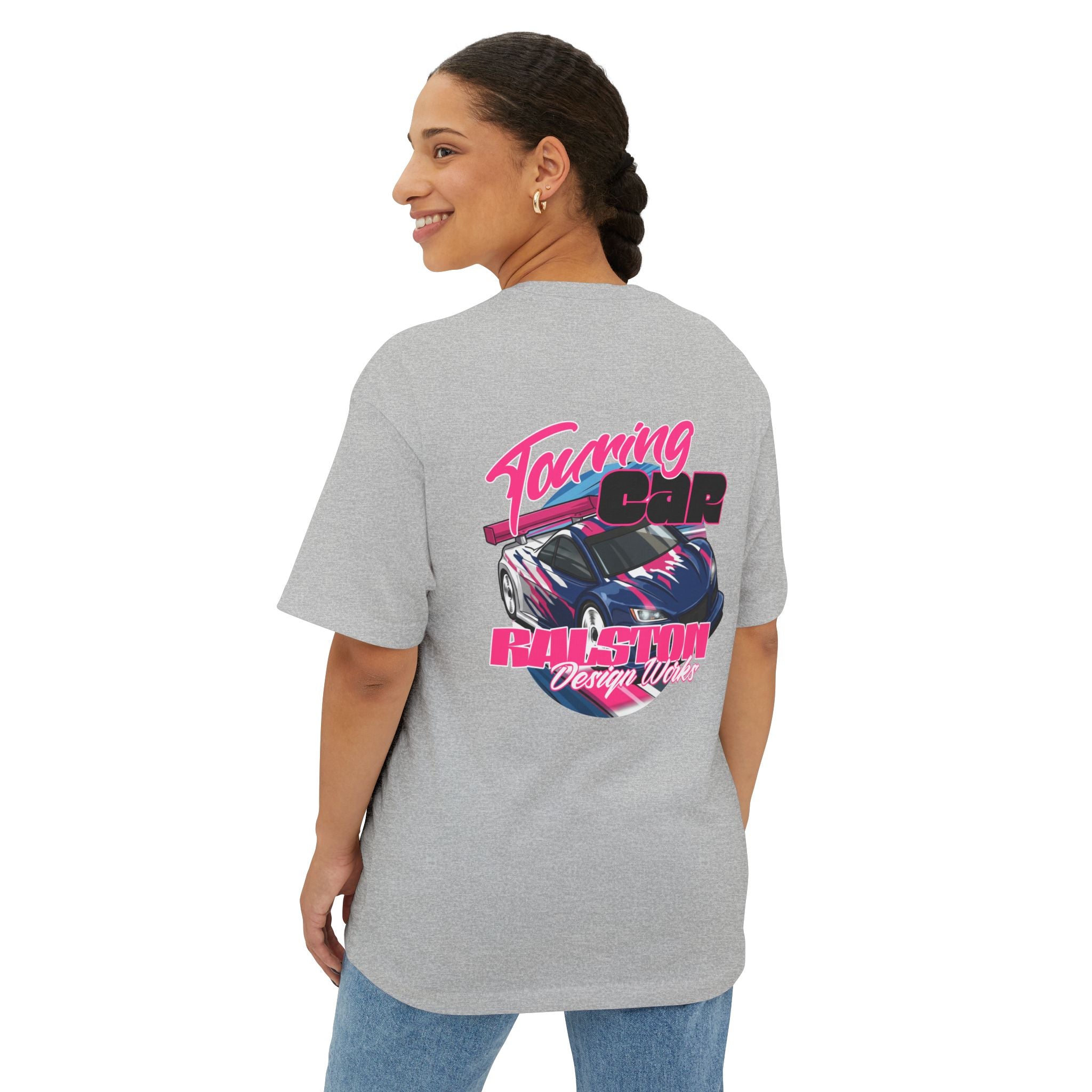 RC Racing Car Graphic Tee — "RC Touring Car" Oversized Boxy T‑Shirt