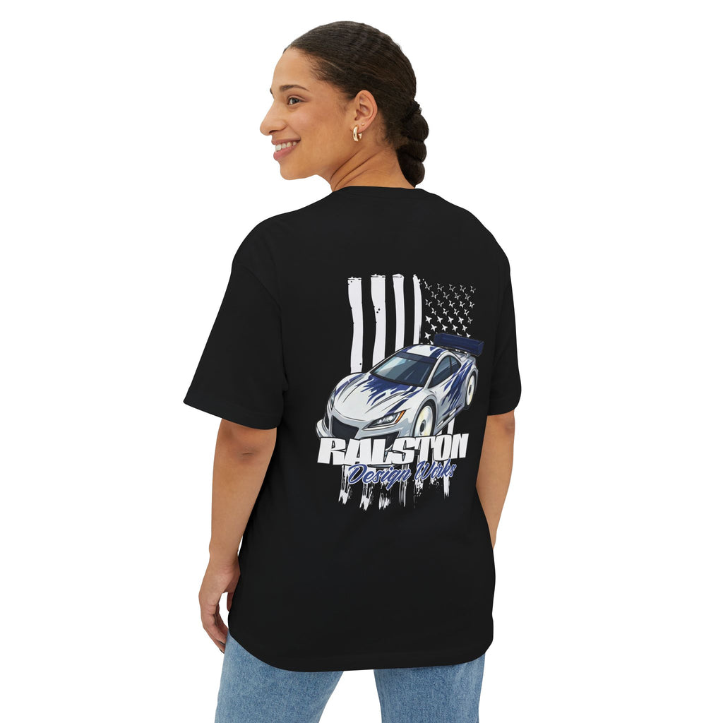 RC Racing Car Graphic Tee — "RC Patriot" Oversized Boxy T‑Shirt