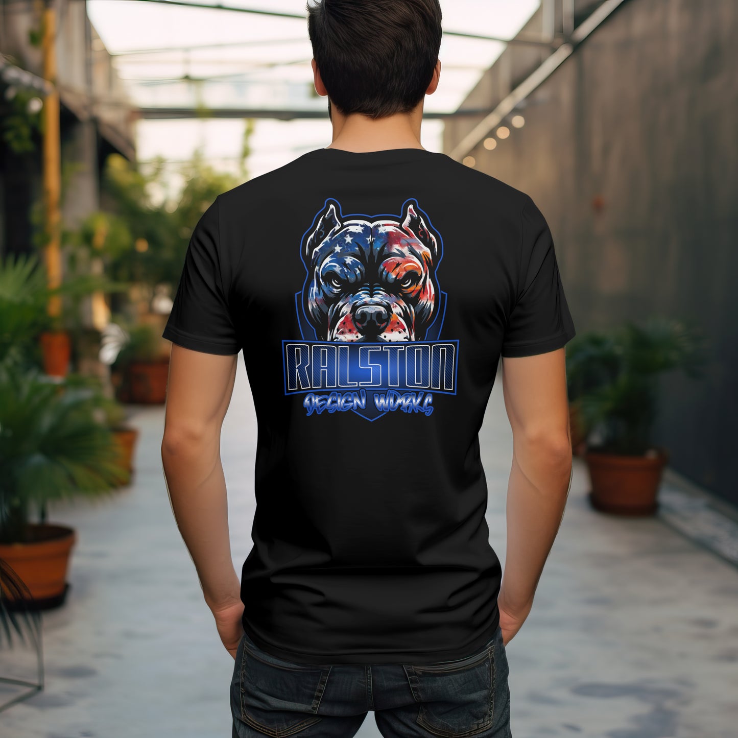Back Pitbull Short Sleeve T Shirt